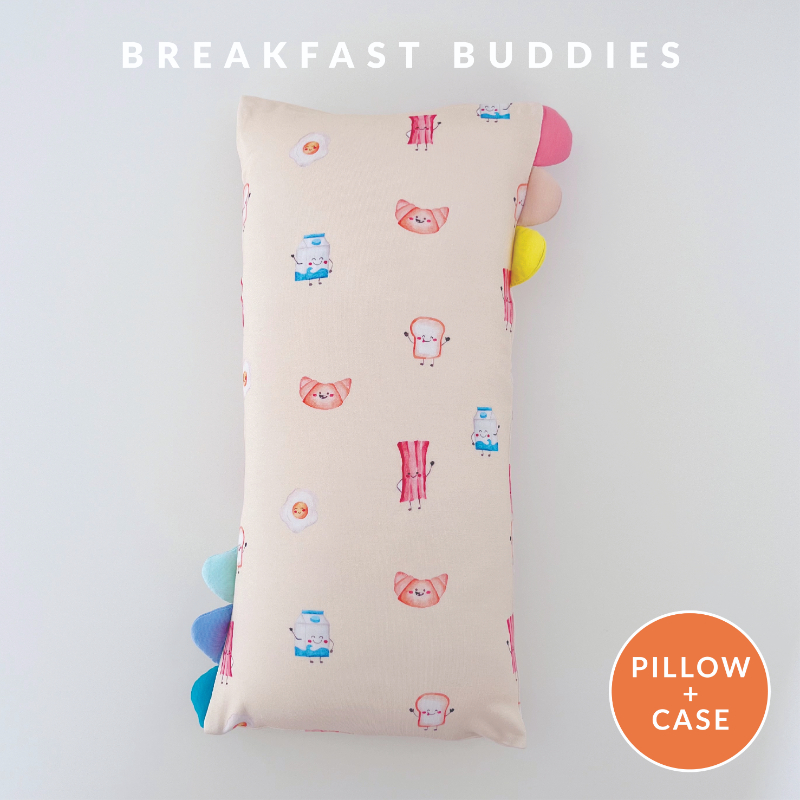 Happyrei Lil' Snuggles Pillow + Case - Breakfast Buddies